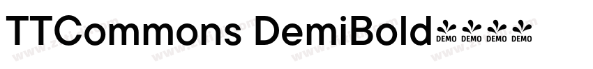 TTCommons DemiBold字体转换